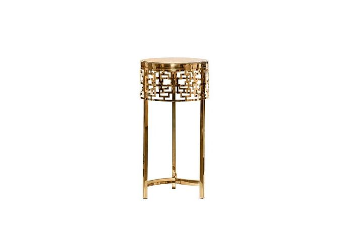 Журнальный стол круглый золотой Garda Decor 13RXFS5080L-GOLD