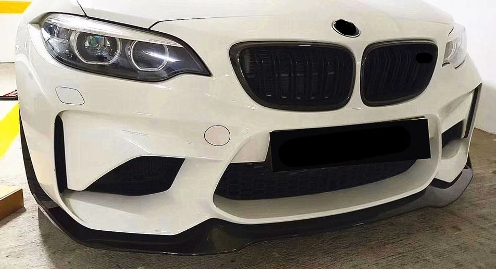 Карбоновая губа переднего бампера CS Style для BMW M2 F87 тюнинг