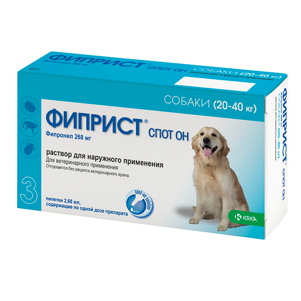 Фиприст спот-он для собак 20-40 кг 1 ПИПЕТКА