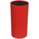 Подставка для ножей «Стиль» с черным наполнителем 22*11см красная