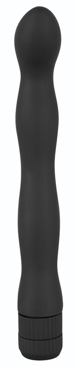Изящный анальный вибратор Anal Lover - 18 см. (Цвет: черный)
