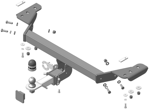 Фаркоп Motodor Haval F7, F7x 2024- (оцинк. Шар) арт.93120-E