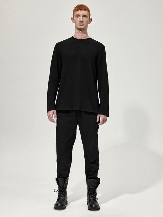 Лонгслив "Фуфайка". Черный