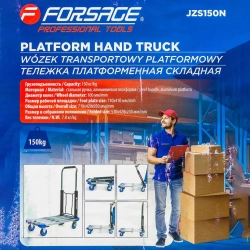 Тележка платформенная ручная складная г/п 150кг Forsage F-JZS150N