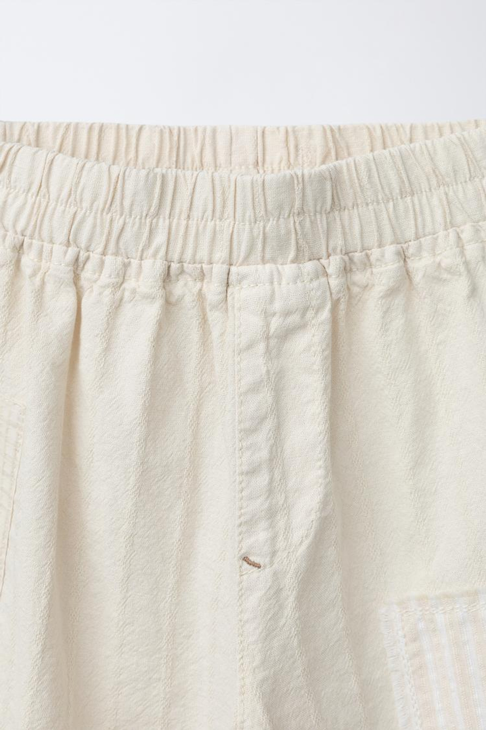 ZARA БРЮКИ BAGGY РУСТИК, ЭКРЮ