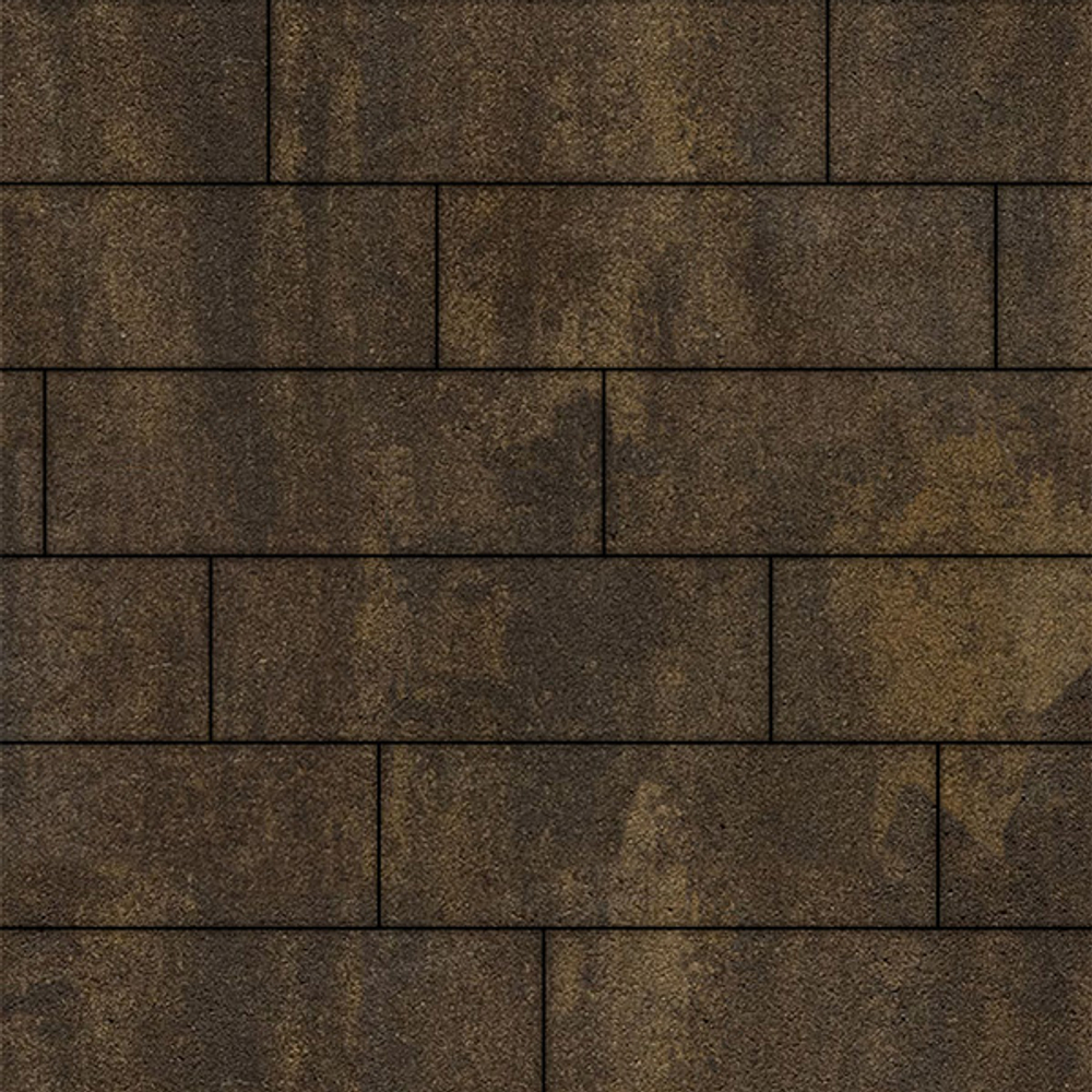 Тротуарная плитка ПРЯМОУГОЛЬНИК 750х250 мм - Листопад гранит Мокко