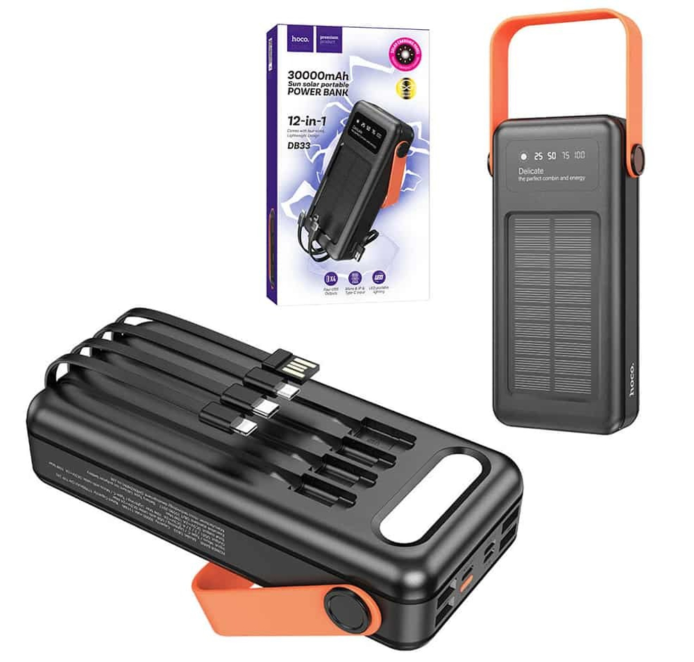 Портативный аккумулятор HOCO DB33 30000 mAh 22.5W + PD 20W (черный)