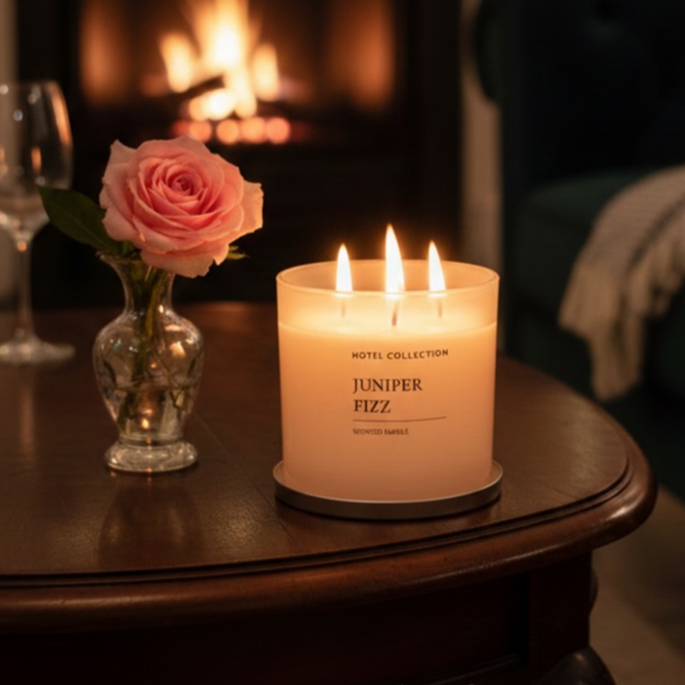 Свеча ароматическая Lerkil, можжевельник, соевый воск