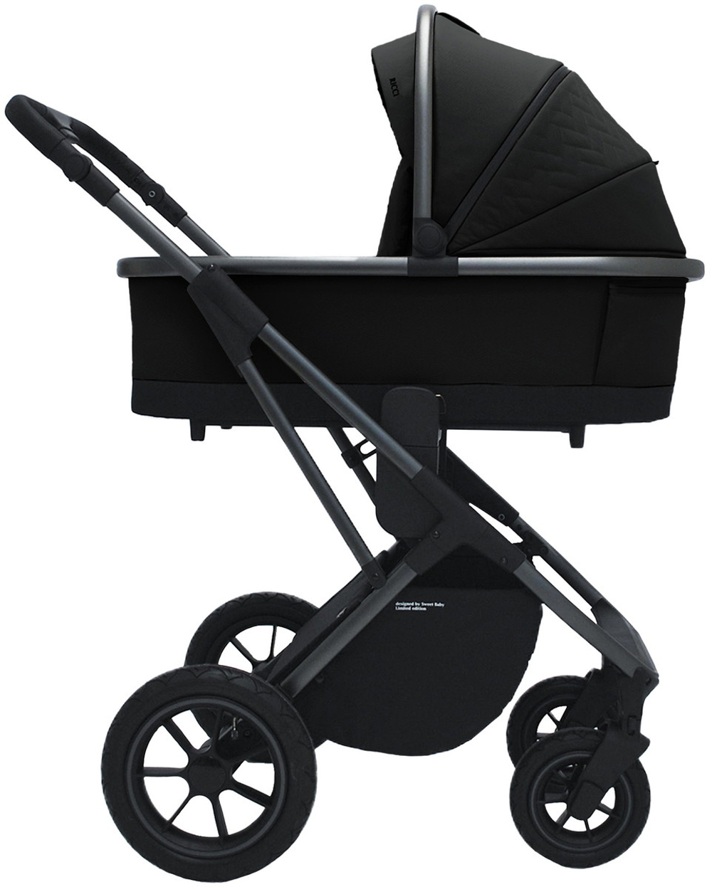 Коляска 3 в 1 Sweet Baby Ricci Air + автокресло Premier Grey Black (Air)