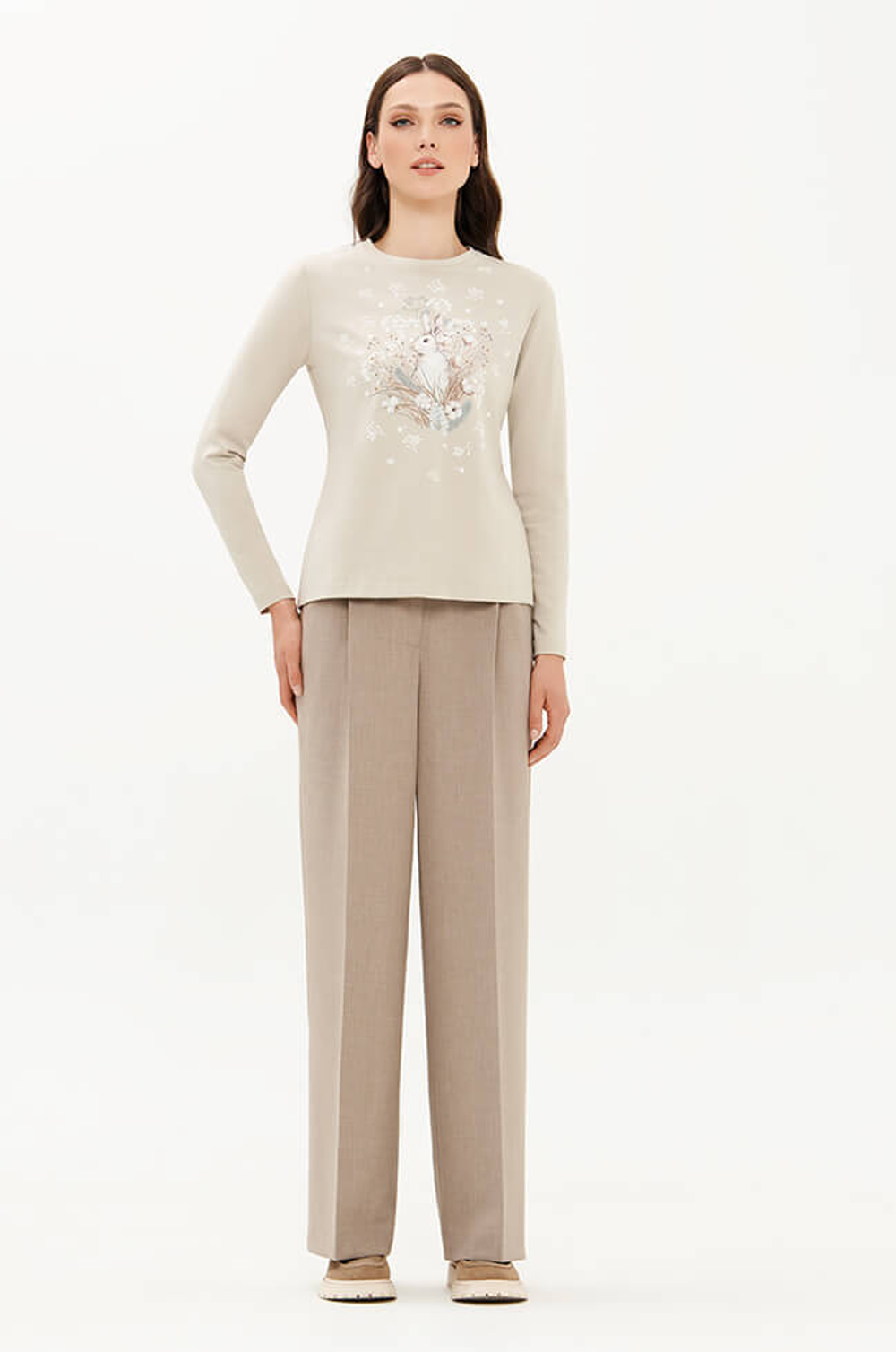 23400 Лонгслив женский (бежевый)