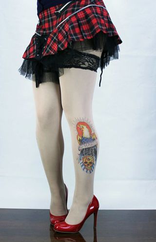 Чулки тату (8) Орел