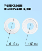 Универсальная закладная под встраиваемый светильник d60-110мм