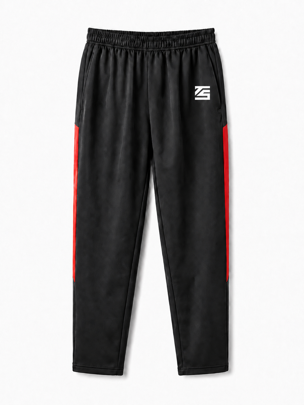 Штаны Tigershop черные с красными полосками 8002