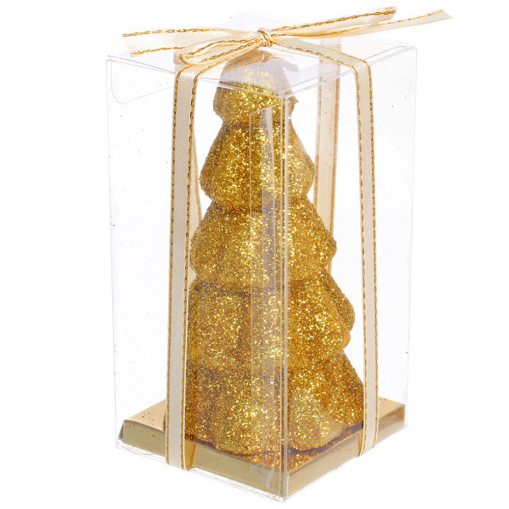 Свеча новогодняя «Сказочная ёлочка» 5,5х10 см, золото