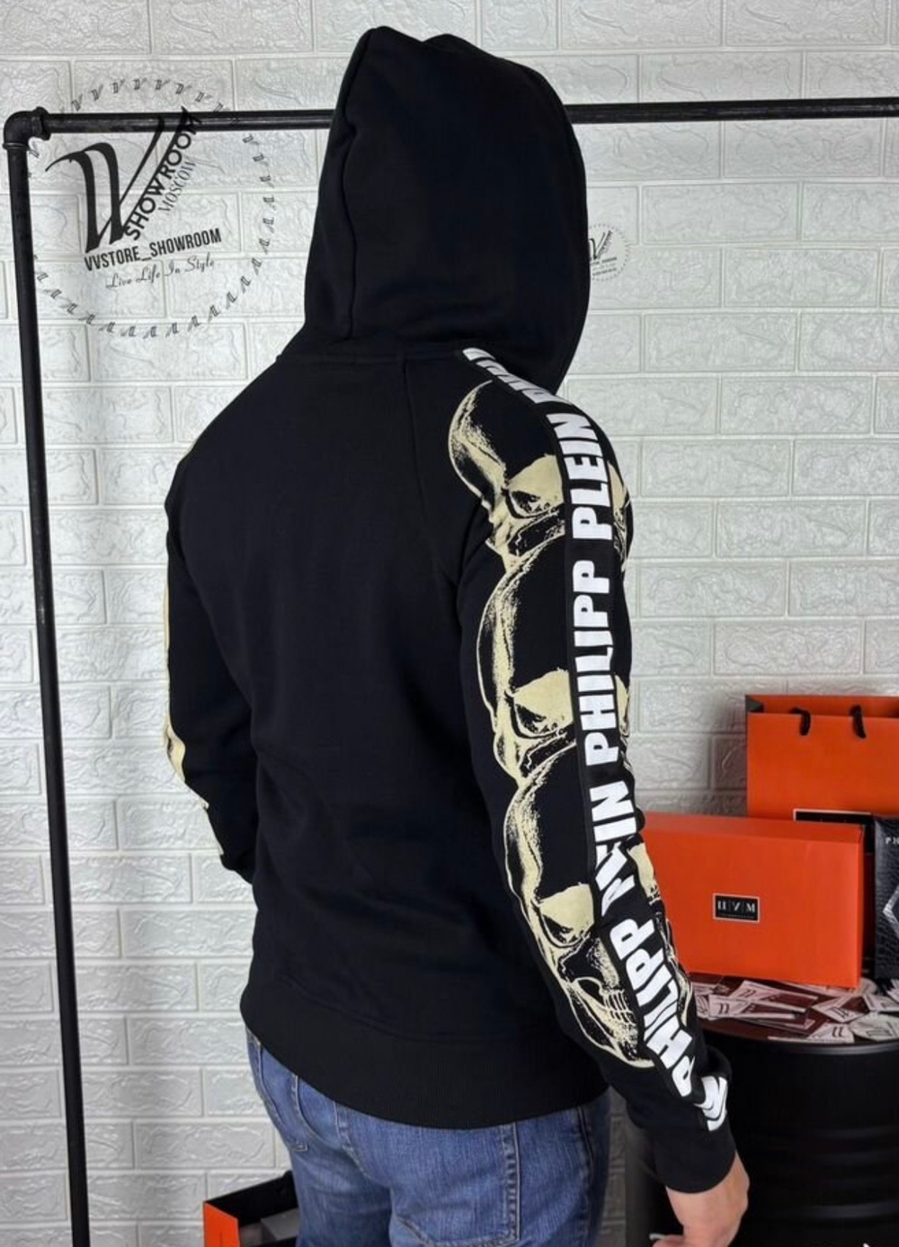 Кофта на молнии Philipp Plein премиум