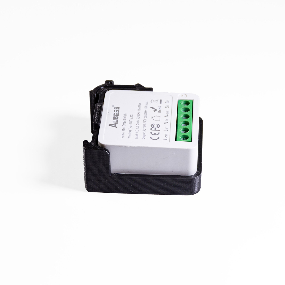 Крепление боковое для реле Aubess на динрейку Тuya Аubess Mini Smart Switсh, чёрное