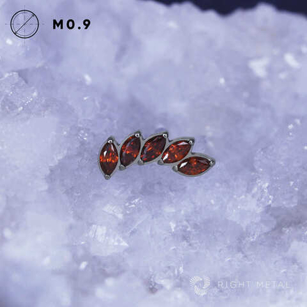 5K Marquise Curv Mini Garnet CZ