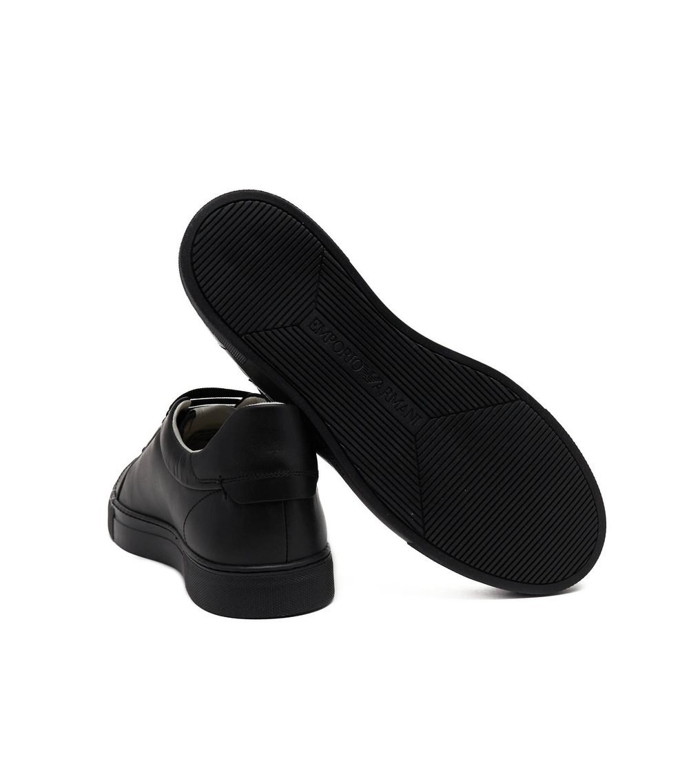 Кожаные кроссовки Emporio Armani - черный(X4X598 XN633)