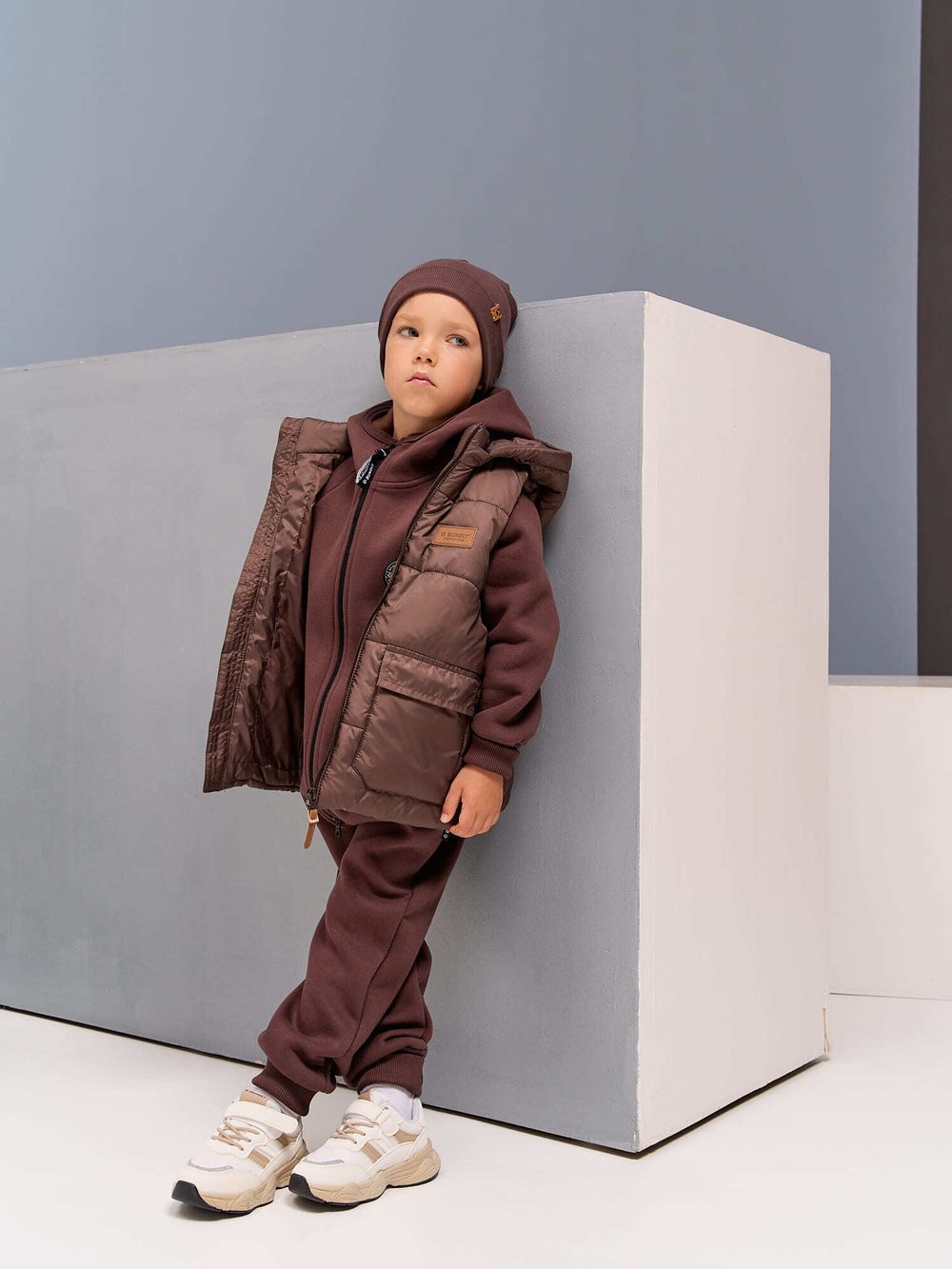 Комбинезон с карманами "Шоколад" утепленный