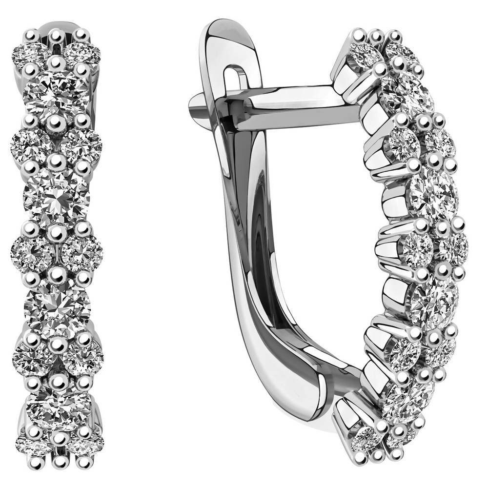 Серьги из золота 585 пробы с Фианит