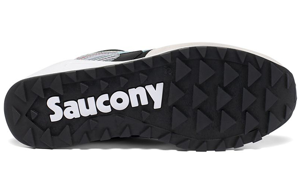 Saucony Jazz comfortable mesh anti-slip, wear-resistant, waterproof and shock-absorbing low-cut casual running shoes for men and women with the same gray and black M width