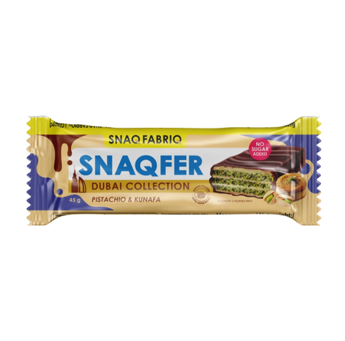Вафельный SNAQFER с фисташковой пастой и хрустящим тестом
