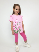 02-154-1 Комплект для девочки (футболка+ бриджи)