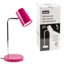 ULM-B600 6W-4500K-DIM RED Светильник настольный светодиодный. 6W. Сенсорный выключатель. Диммер. Розовый. ТМ Uniel