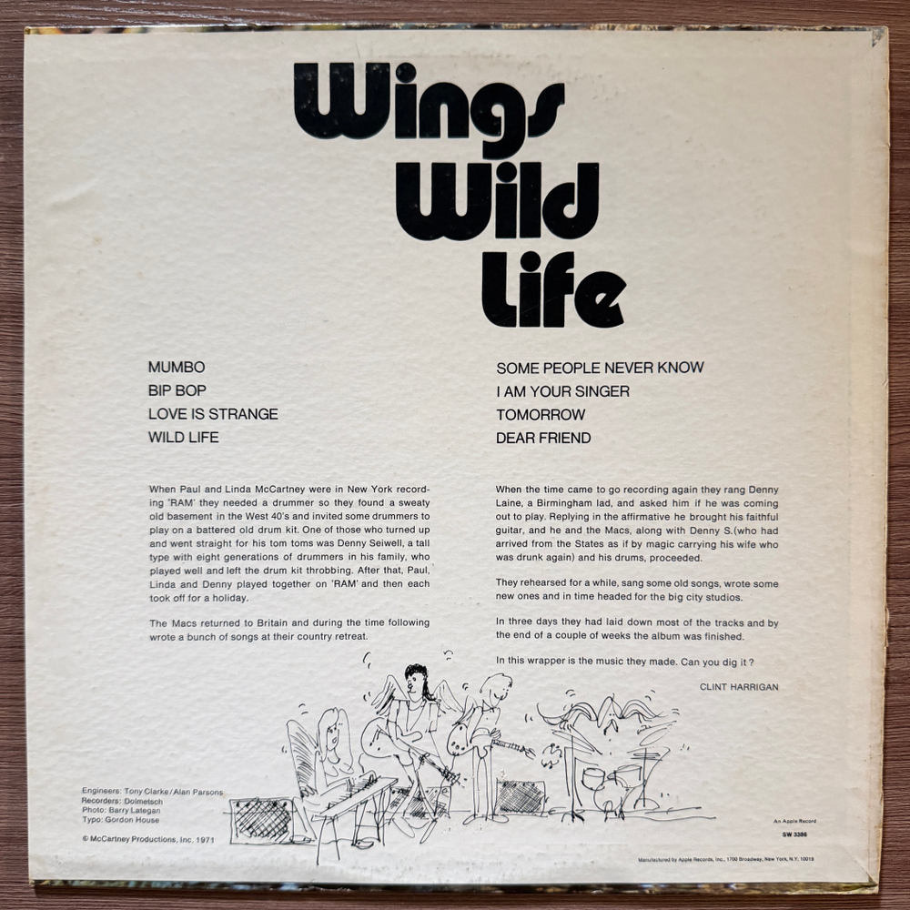 Wings ‎– Wild Life (США 1971г.) Т