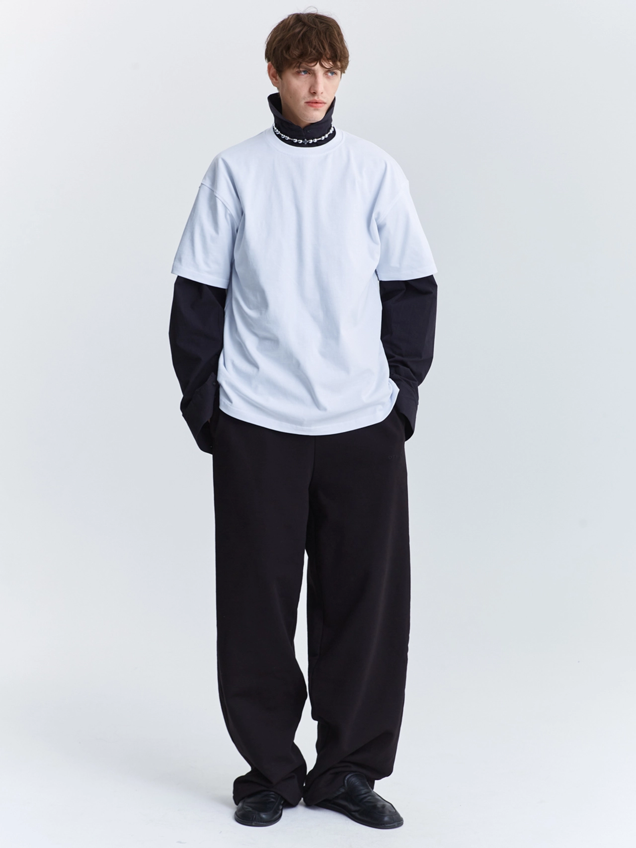 Брюки багги из футера