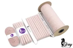 168 641/10 Резинка отделочная Lauma 10 мм, серебристый пион 168