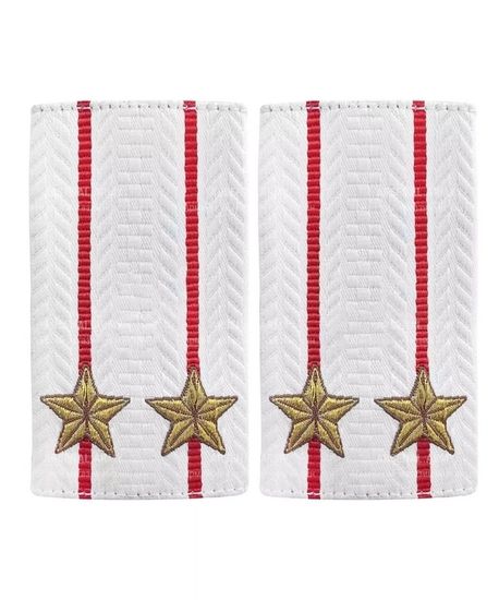 Фальшпогоны вышит. "Полиция МВД" нов\обр белые (Подполковник)