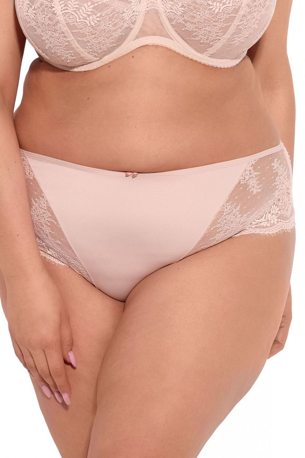 Трусики-слипы Camilla с нежным кружевом (Размер: S) (Цвет: молочный)