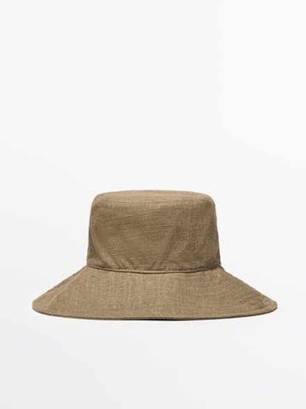 Massimo Dutti Панама с бантом, бежевый