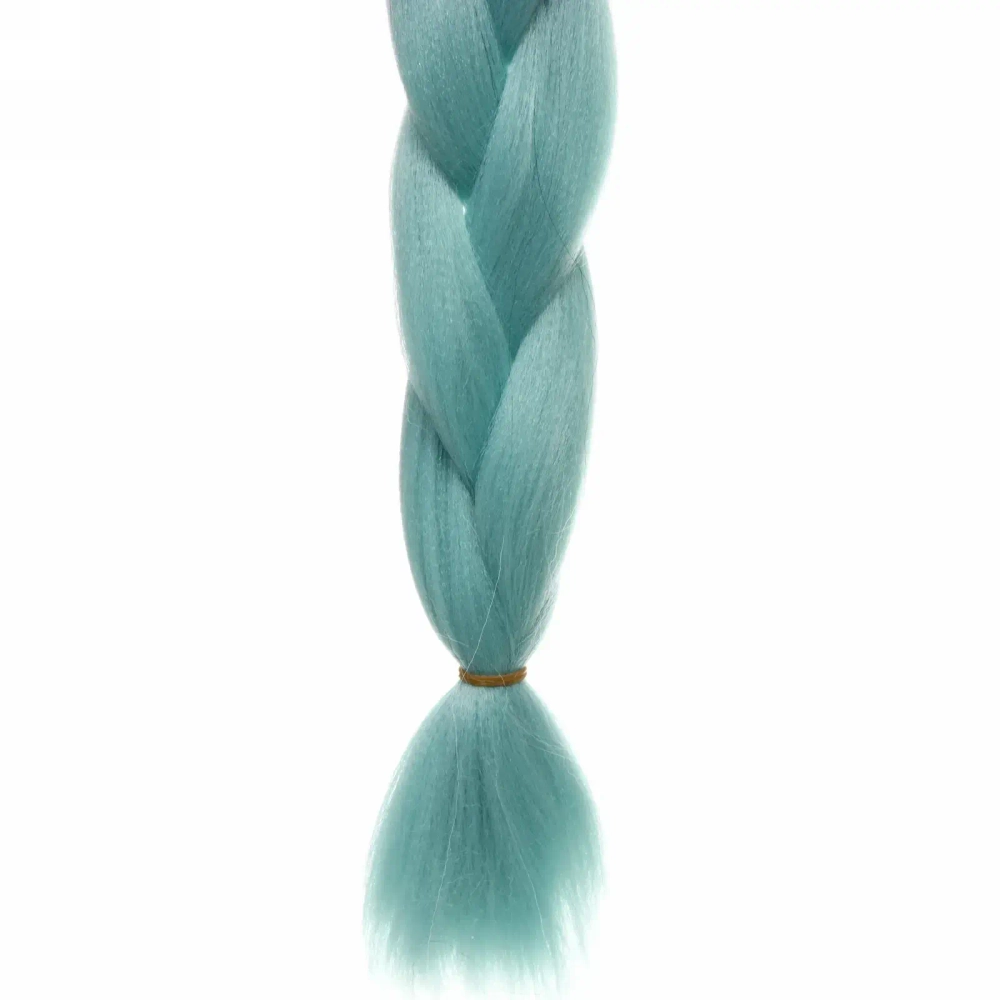 Цветная коса канекалон «Необыкновенная» 100г, 55 см, чёрный/голубой