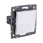 Выключатель 1-клавишный 10А/250В, изогнутый, белый Kollinger REA-R-001WH для Aspekt, Eleganz, Reflex