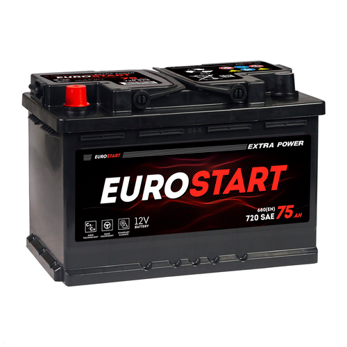 Аккумулятор EUROSTART Extra Power (75Ah, 680A, L+) EU751