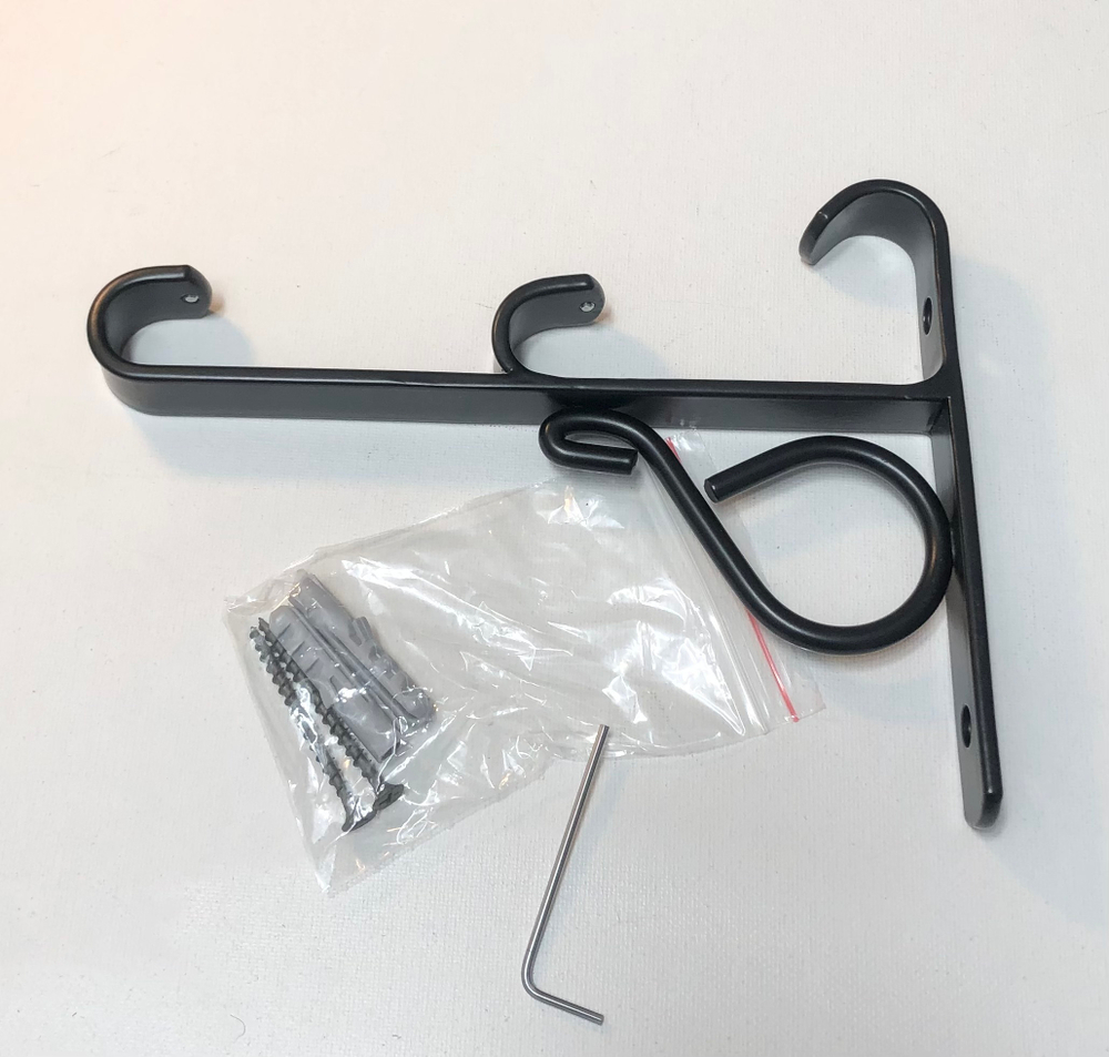 Кронштейн стеновой "Готика 180 мм" двойной d20/20 мм, цвет черный