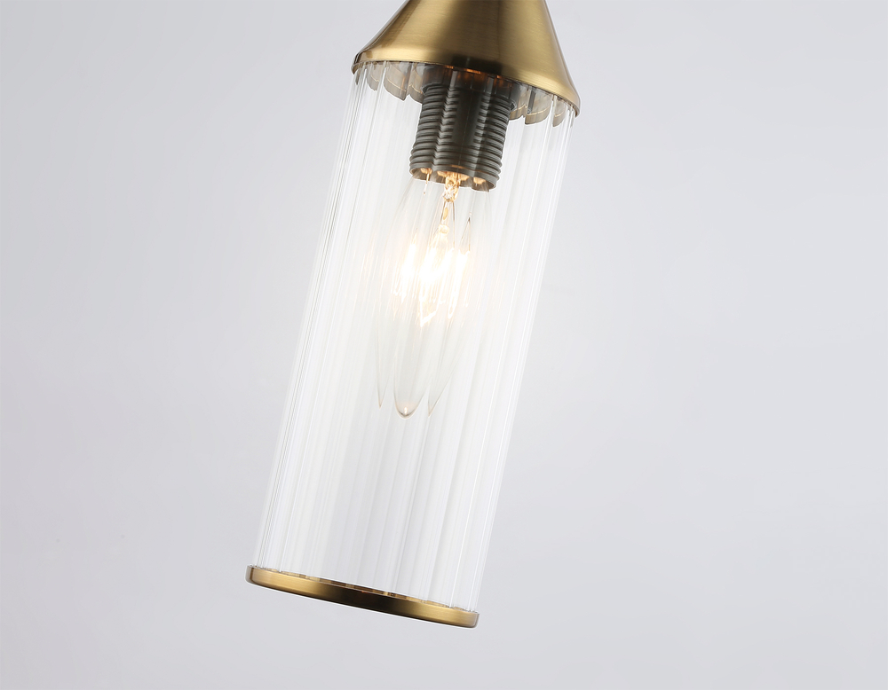 LH55260 BK/BS/CL черный/латунь/прозрачный E14 max 40W 140*80*310
