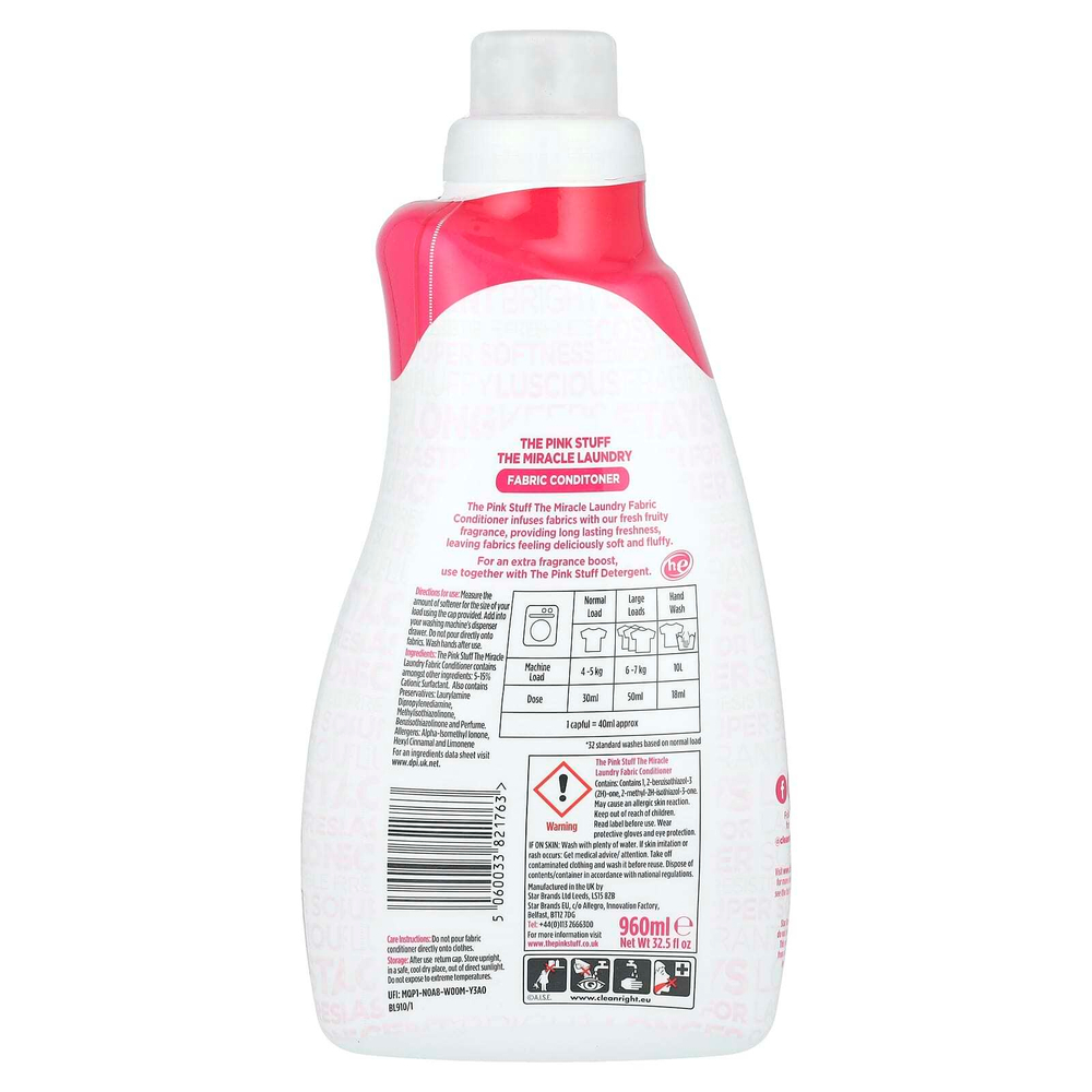 The Pink Stuff, кондиционер для стирки Miracle, 960 мл (32,5 жидк. унции)