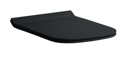 Крышка для унитаза с МИКРО. квадрат (ЧЕРНЫЙ, д.413мм*ш.340мм) GANZER  (5/1шт)
