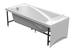 Акриловая ванна Radomir Vanessa (Радомир Ванесса) Роза 169х77, с каркасом