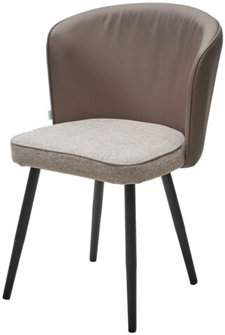 Стул М-City DISAUR Моне Бисквит Rovena Biscut ткань, Orakul 290 Экокожа, Черный каркас