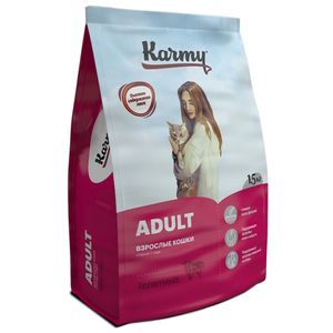 Сухой корм Karmy Adult Cat для взрослых кошек, с телятиной