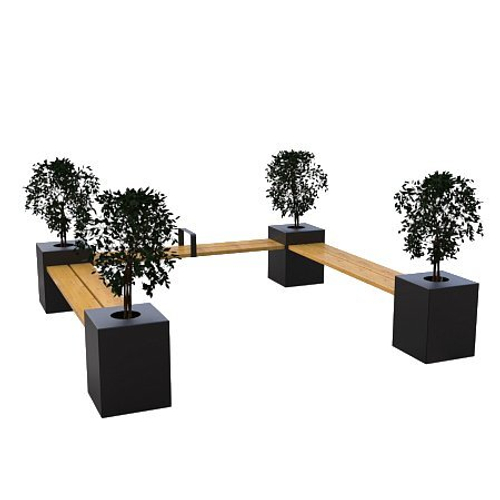 Скамейка CENTRAL П-образная