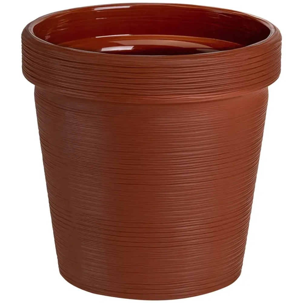 Кашпо для цветов пластиковое 1,1л d-13см «Терра» Терракот