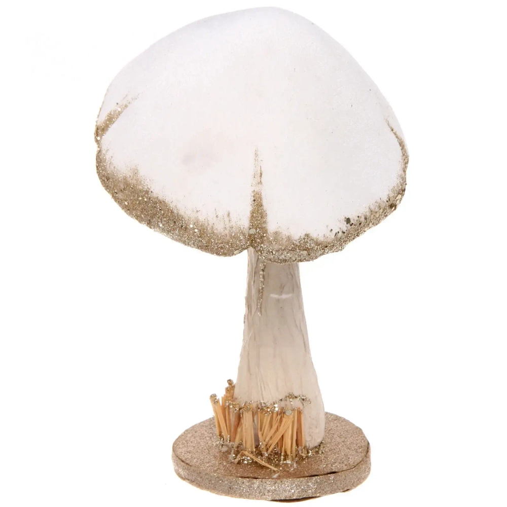 Фигурка новогодняя «Сказочный грибочек» 17*16*26 см, Белый