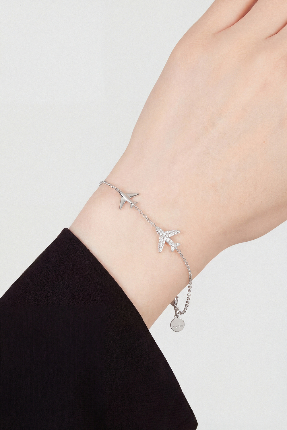 Серебряный браслет "Самолеты"