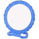 Зеркало настольное в пластиковой оправе «Ажурный кант» круг, подвесное, цвет микс, d-15см (Стикер на минивложение10шт)