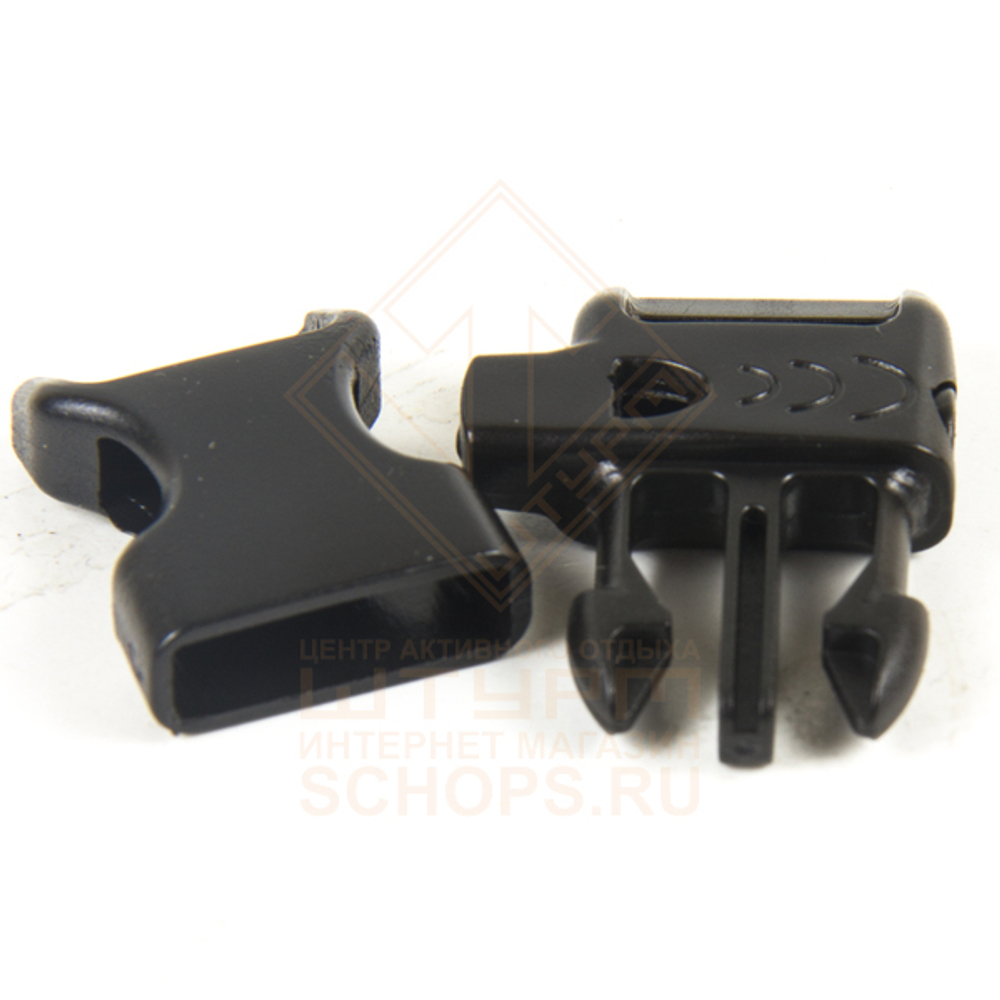 Фастекс со свистком для паракорда 14 мм (1/2"), Black